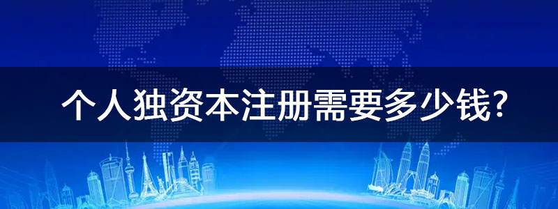 個(gè)人獨(dú)資本注冊(cè)企業(yè)需要多少錢